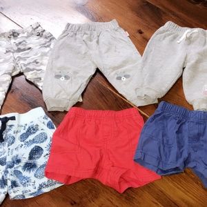 Boys Sweatpants and Shorts Size 6-9 Months